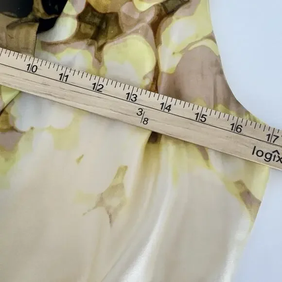Robert Rodriguez 100% Silk Yellow Watercolor Print Size 8 Party Cocktail Dress - Picture 6 of 6